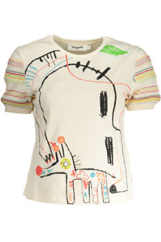 Bawełniany damski t-shirt kolorowy DESIGUAL