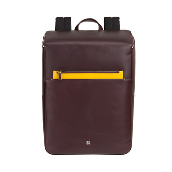 DUDU Skórzany plecak na laptopa dla mężczyzn, pasuje do 16 cali, plecak antykradzieżowy, torba na urządzenie do podróży i pracy z paskiem bagażowym