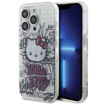 Hello Kitty HKHCP15LHDGPHT iPhone 15 Pro 6.1" biały/white hardcase IML Kitty On Bricks Graffiti