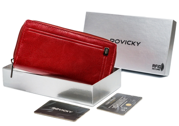 Skórzany damski portfel Rovicky CPR-8931-BAR RFID